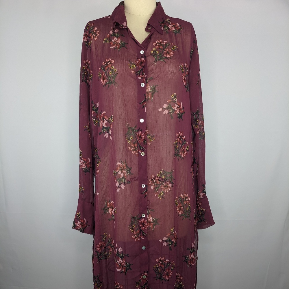 Project 28 NYC Floral Shirtdress sz M